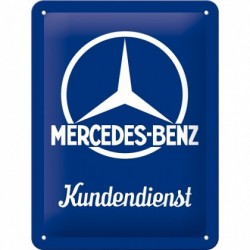 Placa metalica - Mercedes Benz Customer Service - 15x20 cm